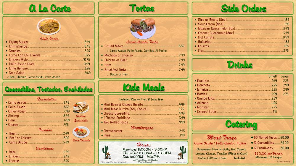 Estrada's Mexican Food Menu image 1